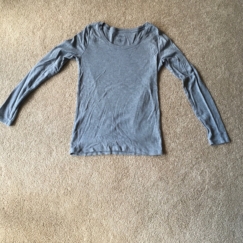 Merona medium grey long sleeve shirt 100% cotton